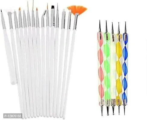 D.B.Z. 100 Pcs Artificial Nails,1 Nails Glue,5 Nails Dotting Pen,15 Pcs Nails Brush-thumb2