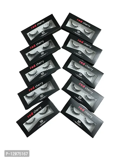 D.B.Z. False Eyelash, Long Natural 3D Thick Long Eyelashes 10 Pairs - (Pack of 10 Pair)-thumb2