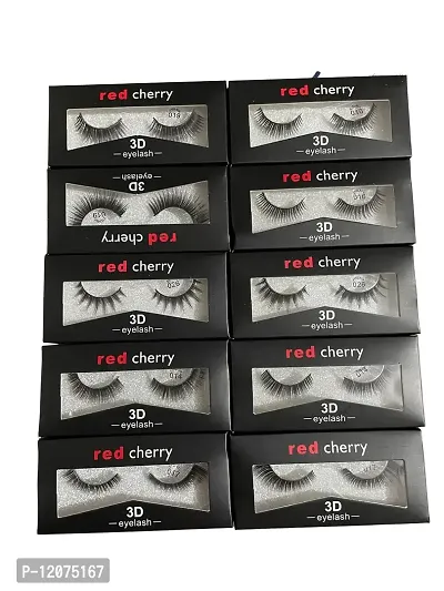 D.B.Z. False Eyelash, Long Natural 3D Thick Long Eyelashes 10 Pairs - (Pack of 10 Pair)-thumb0