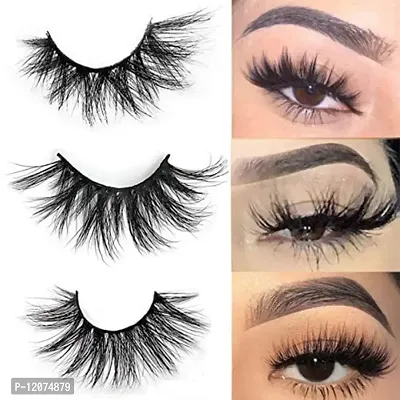 D.B.Z. 10 Pairs Black Natural 5D Thick Long False Eyelashes, Eye Makeup Lash 5D Eyelash Long Natural Eyelashes (Pack Of 10)-thumb5