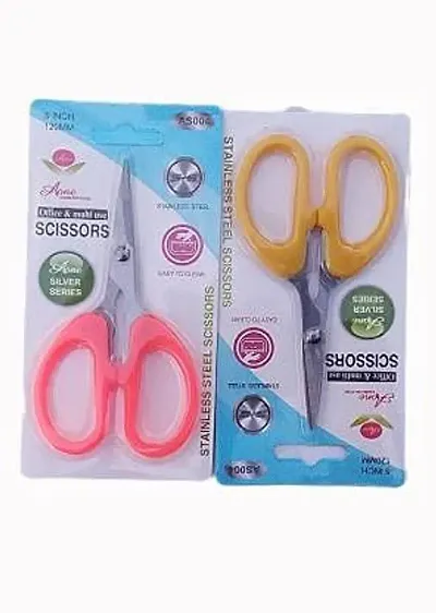 Small For Shaving ,Cutting, Thread Cutting,Office purpose , Home  Kitchen Scissors (Pack of 2)