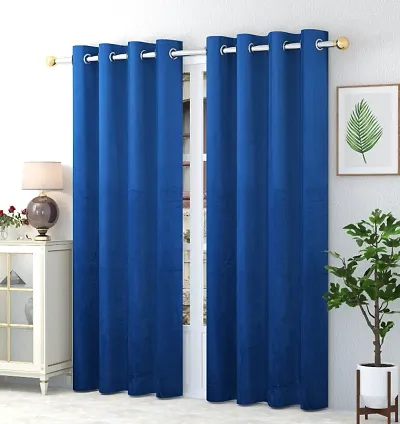 VELVET ROOM DARKEING DOOR CURTAIN(COLOR:BLUE)( SIZE: 9FT)