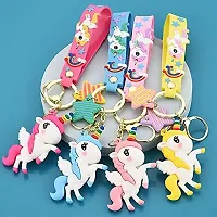 Harshad Premium Unicorn Action Character 3D Rubber Silicone Keychain For Car & Bike Gifting With Key Ring Anti-Rust (Pack Of 1)-thumb3
