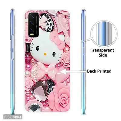 Mobile Back Cover Case Compatible Printed Back Cover For Vivo Y20 Y20i Black-thumb2