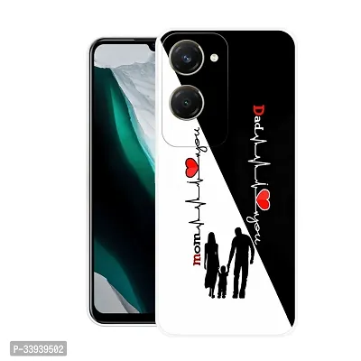 Stylish Back Cover For vivo Y28e 5G, V2407 Mom And Dad Love Printed Back Cover