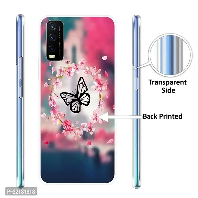 Mobile Back Cover Case Compatible Printed Back Cover For Vivo Y20 Y20i White-thumb2