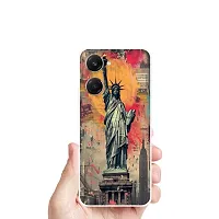 Stylish Back Cover For vivo Y28e 5G, V2407 Statue of Liberty Printed Back Cover-thumb3