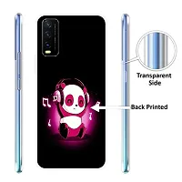 Mobile Back Cover Case Compatible Printed Back Cover For Vivo Y20 Y20i Black-thumb1