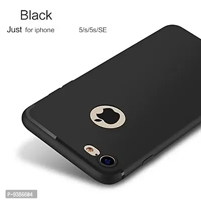 Ezip Candy Slim Soft Silicone Matte Back Case Cover Black-for Apple iPhone 5/5S/SE-thumb2