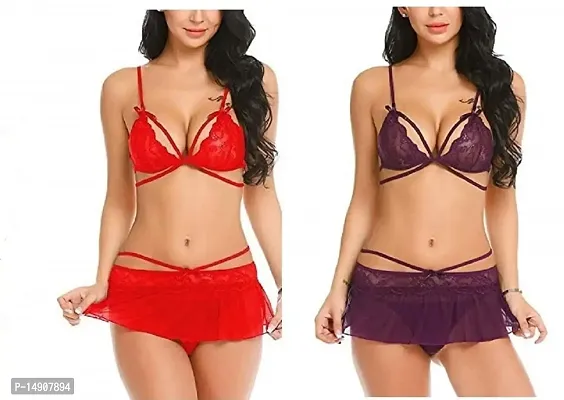 Sexy Lingerie Underwear Sleepwear Women G-String Bra Lace Babydoll Nightwear  Lady Sexy Lace Bikini Cover Bikinis (Color : Red, Size : Large) :  : Clothing, Shoes & Accessories