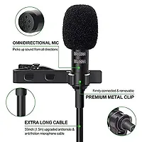 Collar Mic Voice Recording Filter Microphone for Singing YouTube Smartphones, Black-thumb1