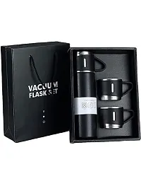 Stainless Steel Vacuum Flask and Flask Set 3 Steel Cups with Flask Combo (Multicolor)-thumb3