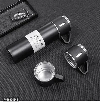 Stainless Steel Vacuum Flask and Flask Set 3 Steel Cups with Flask Combo (Multicolor)-thumb3