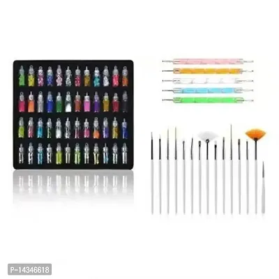 Nail Design Kit for Acrylic Nails Decoration with Nail Art Brushes, Dotting  Tool | eBay