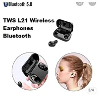 L21  TWS Wireless Earphones Bluetooth 5.0 Headphones Mini Stereo Earbuds Sport Headset Bass Sound Built-in Micphone (Black) Name: TWS L21 Wireless Earphones Bluetooth 5.0-thumb1