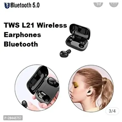 L21  TWS Wireless Earphones Bluetooth 5.0 Headphones Mini Stereo Earbuds Sport Headset Bass Sound Built-in Micphone (Black) Name: TWS L21 Wireless Earphones Bluetooth 5.0-thumb2