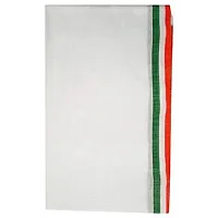 Bhagwati store Gamcha White Cotton gamcha Bath Towel Free Size with Border Latest Look,White tiranga Border Lines Pack of 1-thumb2