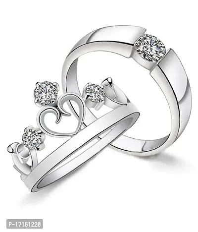 King and queen on sale crown rings set