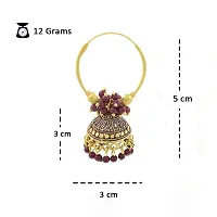 Saizen Gold Plated Traditional Meenakari Jhumki Earring For Girls/Women Alloy Jhumki Earring (Brown)-thumb1