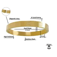 Gold Plated Stainless Steel Classic Designer Cuff Kada for Unisex-thumb1