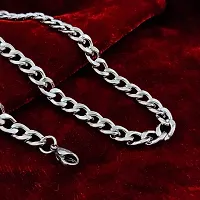 Saizen Silver  Stainless Steel Chain Necklace for Men (Silver)-thumb1