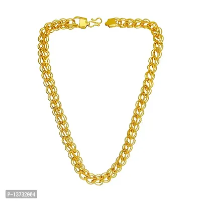 Saizen Designer Fancy Indian Polished Gold Plated Brass Chain Gold Chain for Men and boys-thumb0