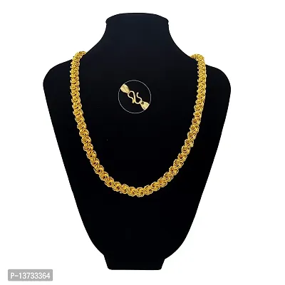Saizen Designer Fancy Indian Polished Gold Plated Brass Chain Gold Chain for Men-thumb4