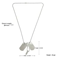 Silver Plated Dual Locket Pendent With Bullet  Chain-thumb3
