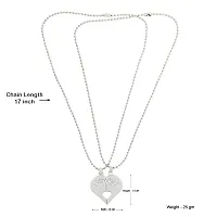 Couple Special Silver Plated Dual Heart Pendant Chain For Girls  Boys Stainless Steel Pendant-thumb3