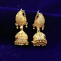 Women's Golden Alloy Earrings-thumb4
