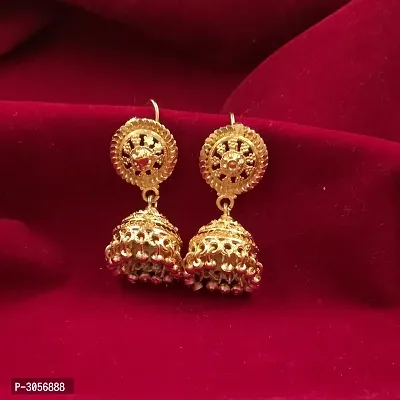Women's Golden Alloy Earrings-thumb4
