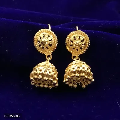 Women's Golden Alloy Earrings-thumb5