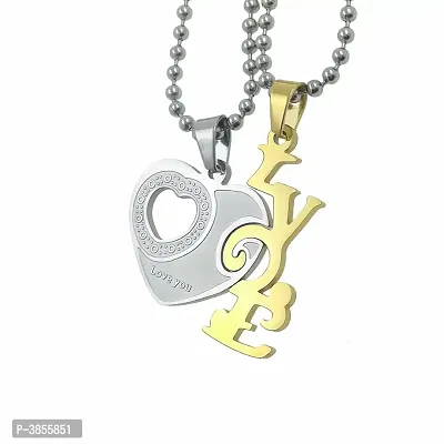 Love with Hearth Valentine Special Locket With Chain Stainless Steel Pendant For Couple-thumb2