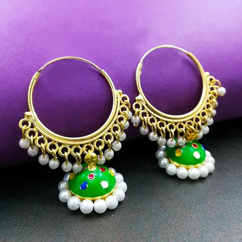 Trendy Designer Alloy Jhumka Earrings