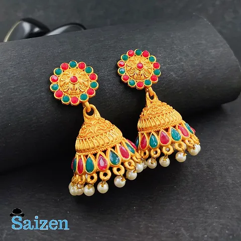 Alloy Jhumkas Earrings For Women