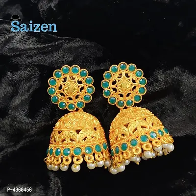 Gold Plated Kundan Design Bahubali Earring Earring-thumb0