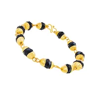 Gold Plated Rudraksha Bracelet For Men-thumb1