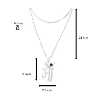 Silver Stainless Steel Maa Pendant-thumb3