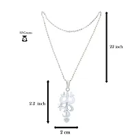 Silver Plated Lord Shankar Om Trishul Pendant With Silver Chain For Men's  Boys-thumb3