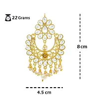 Shimmering Gold Plated Pearl Chandbalis Earrings For Women And Girls-thumb2