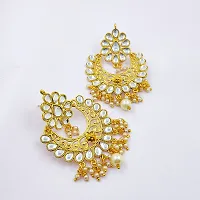 Shimmering Gold Plated Pearl Chandbalis Earrings For Women And Girls-thumb4