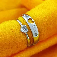 Heart Shape  Forever Love Adjustable Couple Rings For Lovers Valentine Ring Stainless Steel Zircon Silver Plated Ring Set Stainless Steel Zircon Silver Plated Ring-thumb2