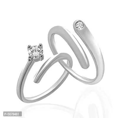 Heart Shape  Forever Love Adjustable Couple Rings For Lovers Valentine Ring Stainless Steel Zircon Silver Plated Ring Set Stainless Steel Zircon Silver Plated Ring Set