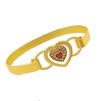 Heart Designed Gold Plated Brass Bracelet For Women-thumb1