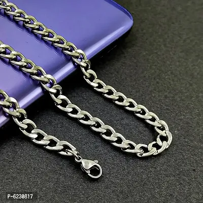 Stylish Stainless Steel Silver Chain For Men-thumb2