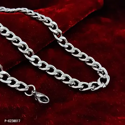 Stylish Stainless Steel Silver Chain For Men-thumb0