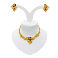 Traditional Gold Plated Necklace Set With Earring For Women-thumb3