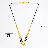 Gold Plated Ad Mangalsutra Tanmaniya Black Beaded Golden Chain For Women And Girls Brass Mangalsutra-thumb3