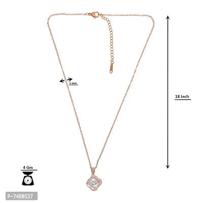 AD stone locket necklace and Rose Gold Pendant with chain-thumb3