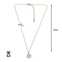 AD Flower shape locket necklace and Rose Gold Pendant with chain-thumb2